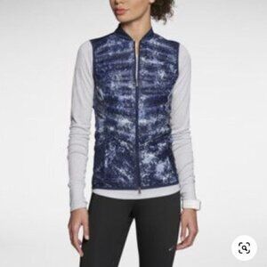 NIKE Aeroloft 800 Running Vest Blue Camo Size XS